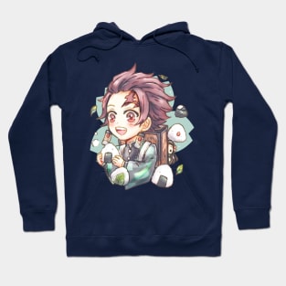 Demon Slayer Kimetsu no Yaiba Kamado Tanjiro with Onigiri Hoodie